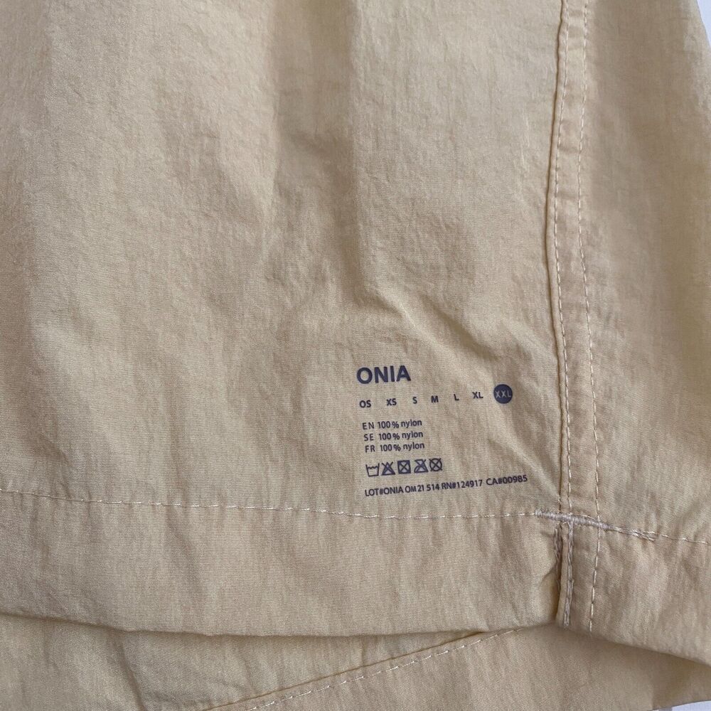 NWOT Onia Swim Shorts Men's Size XXL Yellow Drawstring Pockets Mesh Lined Beach - Picture 4 of 5